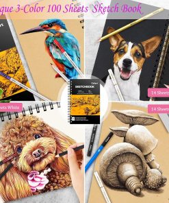 Alternative view of Caliart 176PCS Art Supplies Sketching Kit. 100 Sheets 3-Color Sketch Book | Graphite Colored Charcoal Watercolor & Metallic Pencils. Drawing Set Gifts for Adults Teens Girls Boys Kids